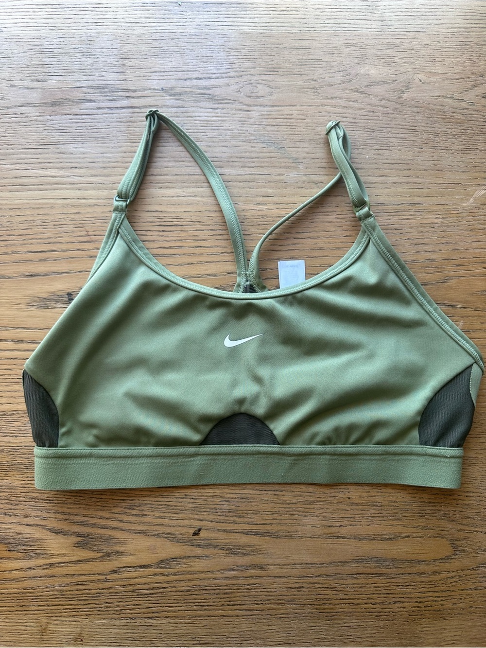 Nike Olive Sports Bra with Strappy Back - Women's